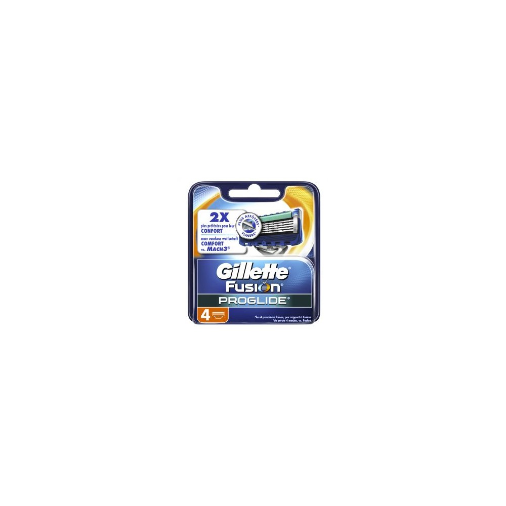 Gillette Fusion Proglide Lame di Ricambio 4 PZ 