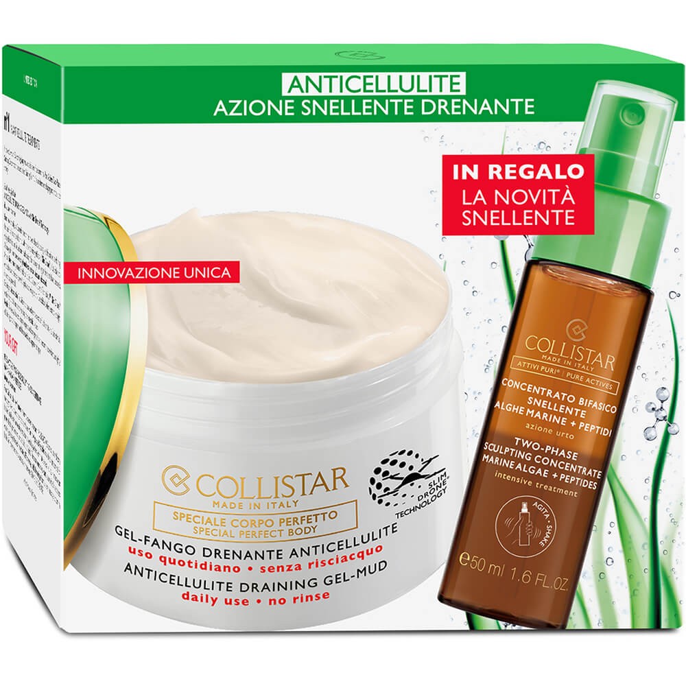 Collistar Speciale Corpo Perfetto Gel-Fango Drenante Anticellulite 400ml + Attivi Puri Concentrato Bifasico Snellente 50ml 
