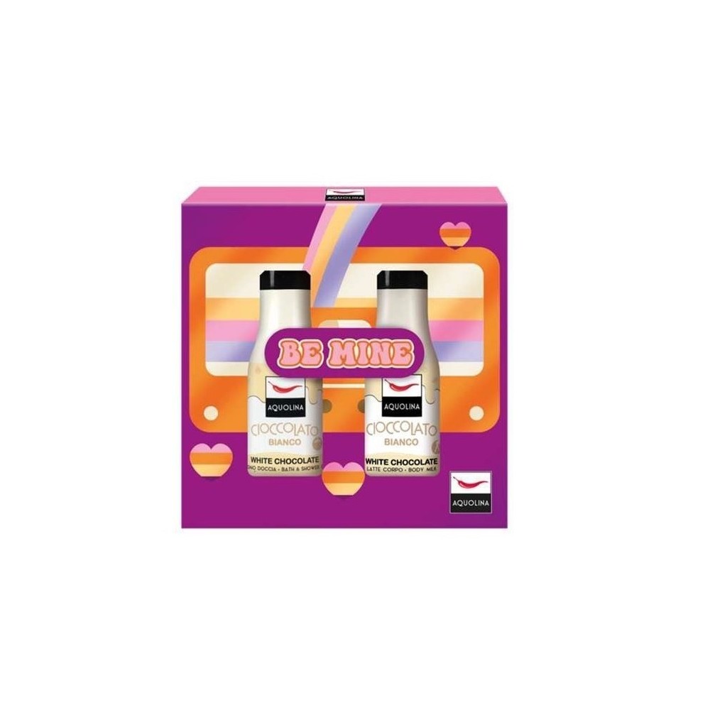 Aquolina Cofanetto Be Mine Cioccolato Bianco Bagno Doccia 125 ml + Latte Corpo 125 ml 
