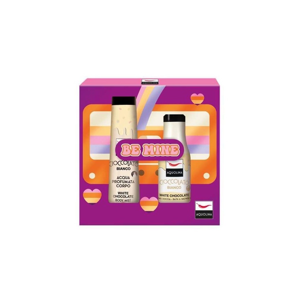 Aquolina Be Mine Cioccolato Bianco Acqua Profumata Corpo 150 ml + Bagno Doccia 125 ml Cofanetto 