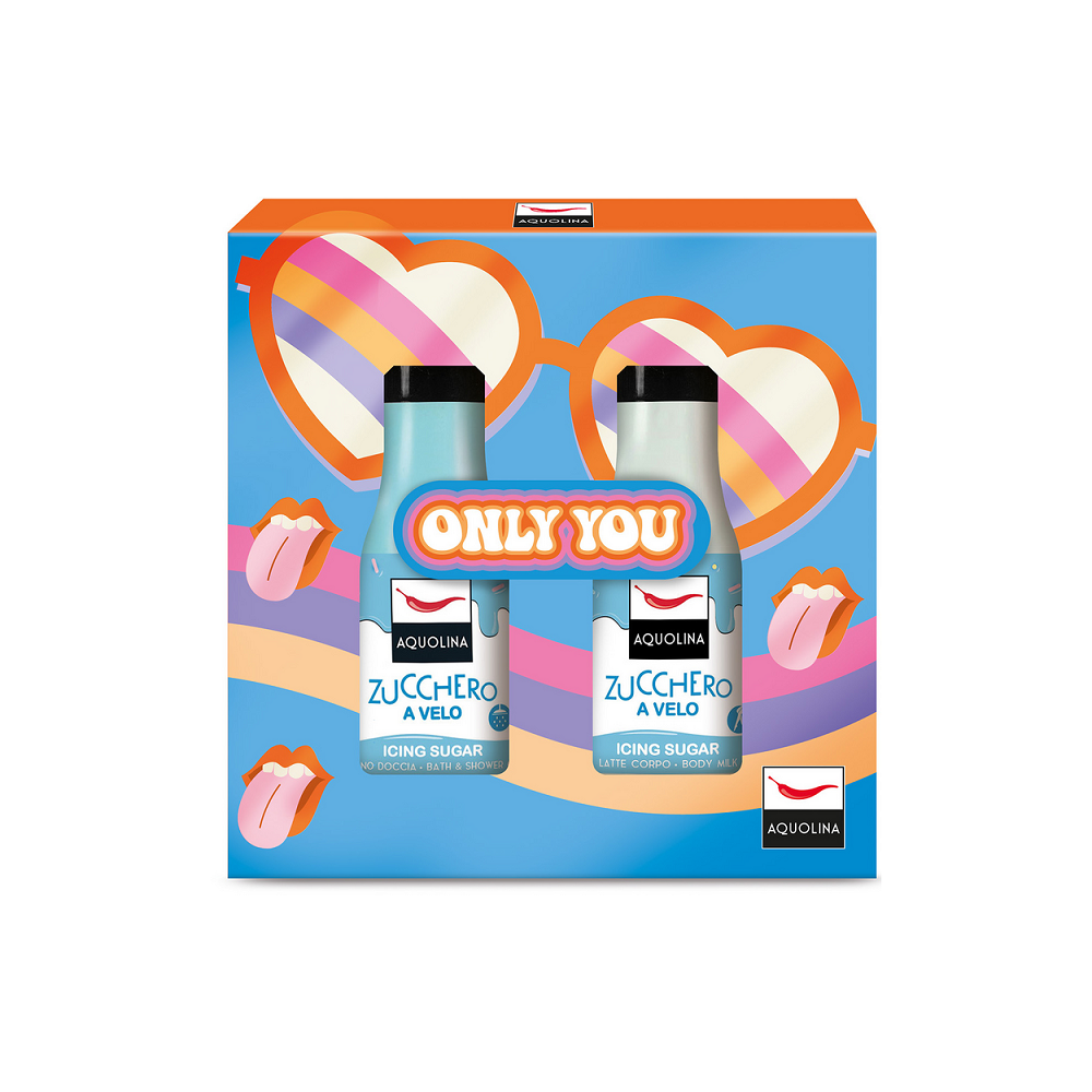 Aquolina Only You Zucchero A Velo Bagno Doccia 125 ml + Latte Corpo 125 ml Cofanetto 