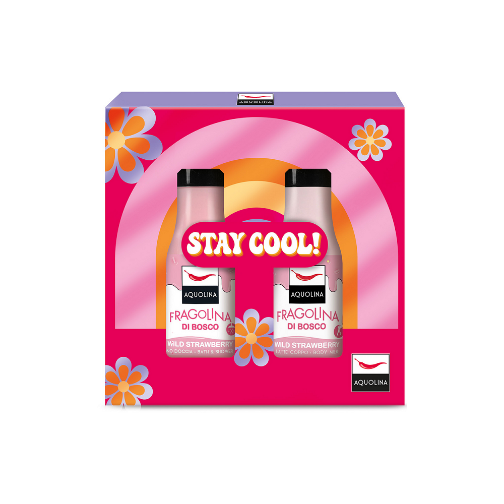 Aquolina Stay Cool Fragolina Di Bosco Bagnodoccia 125 ml + Latte Corpo 125 ml Cofanetto 