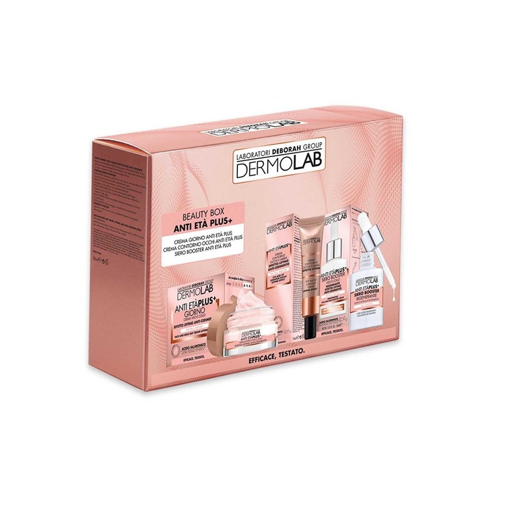 Dermolab Beauty Box Anti Età Plus+ Crema Giorno + Contorno Occhi E Labbra + Siero Booster Rigenerante 