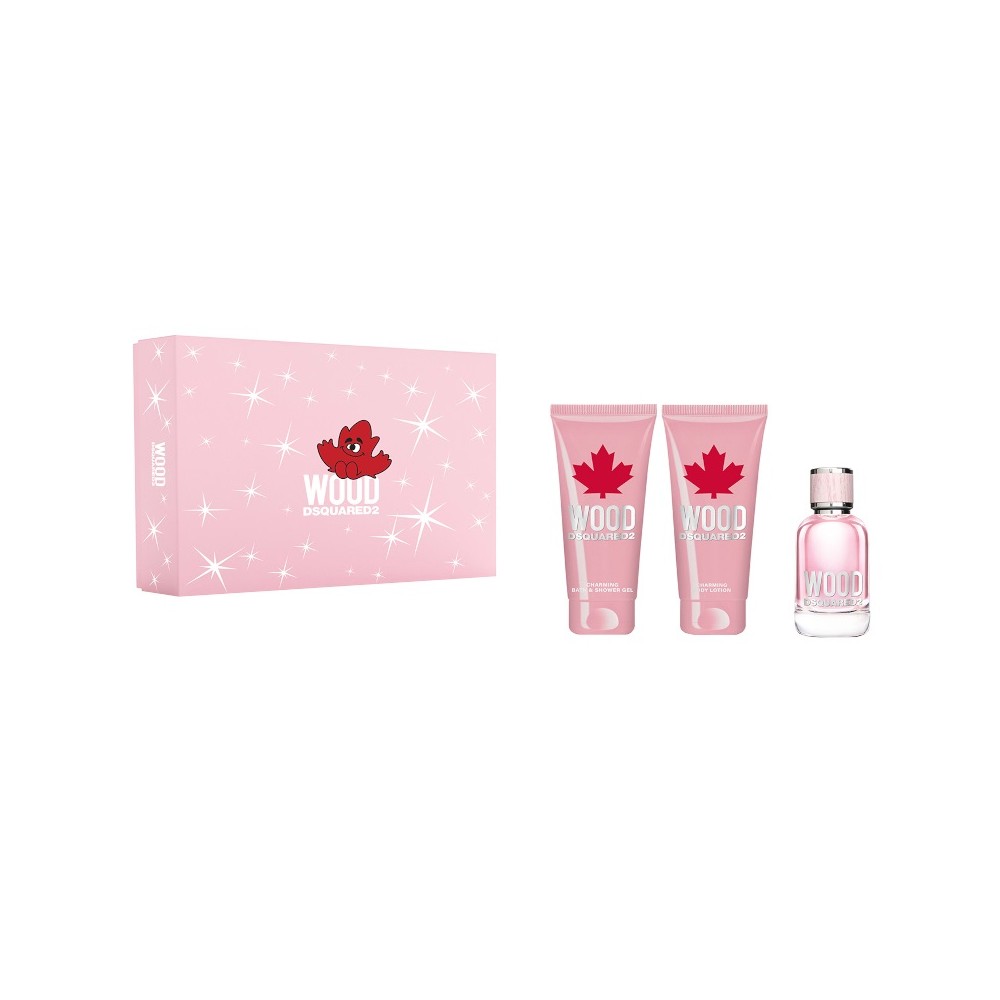 Dsquared2 Wood For Her 50 ml + Body Lotion + Shower Gel Cofanetto 