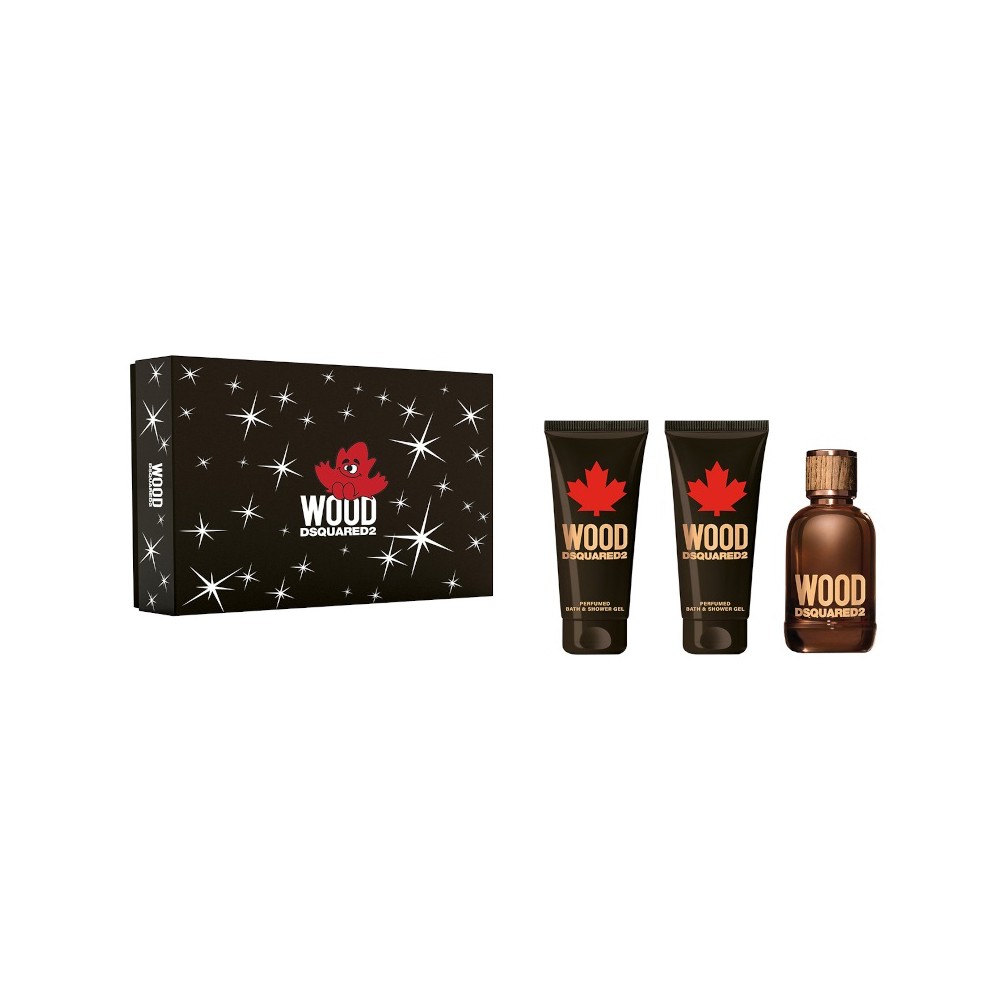 Dsquared2 Wood For Him 100 ml + Shower Gel + After Shave Balm Cofanetto 