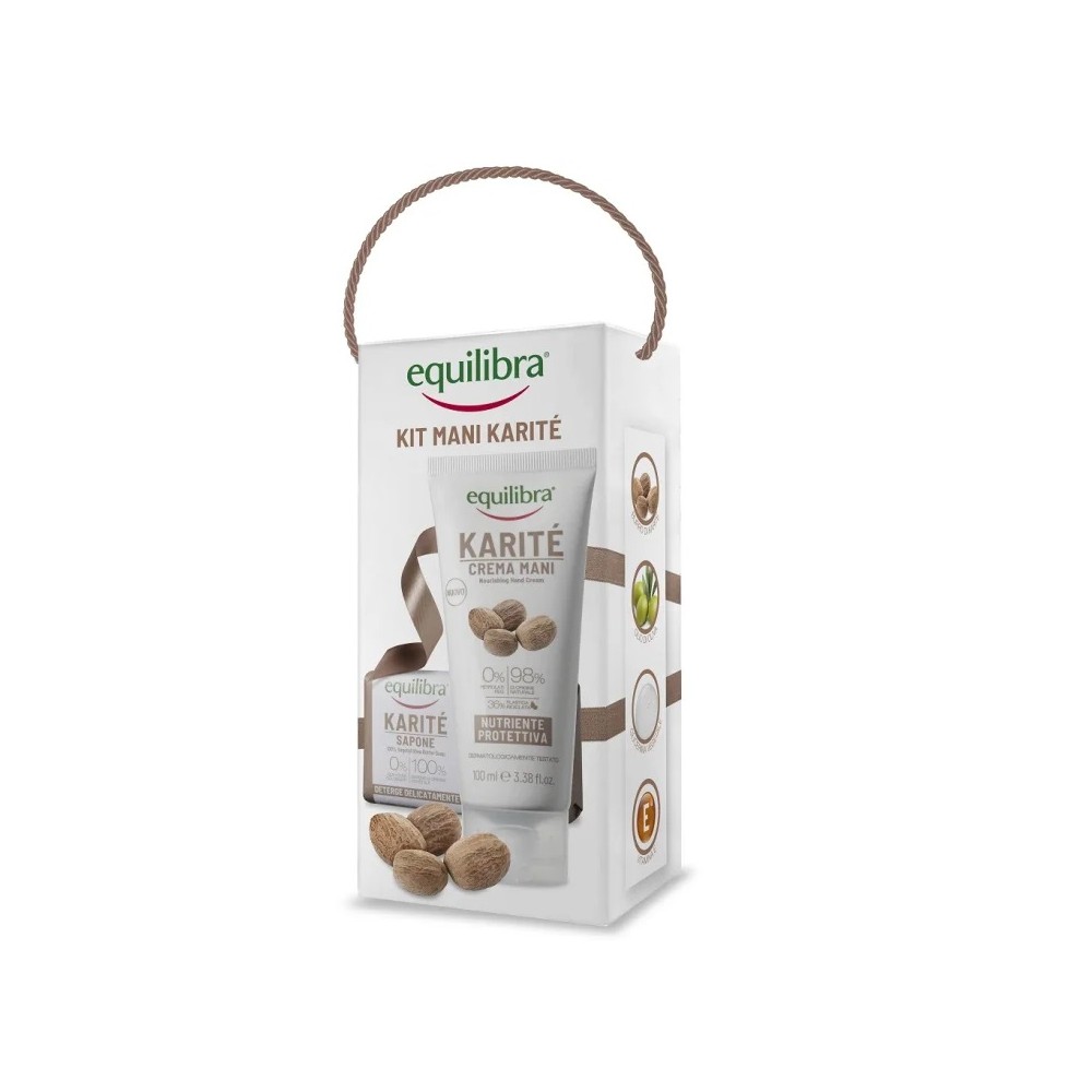 Equilibra Kit Mani Karité Sapone Vegetale + Crema Mani Nutriente 