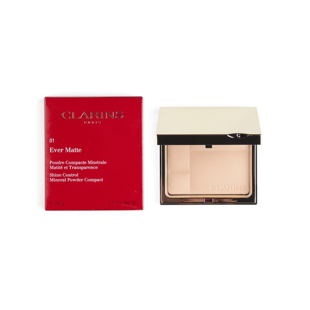 Clarins Ever Matte Mineral Powder Compact - 01 Trasparent Light 