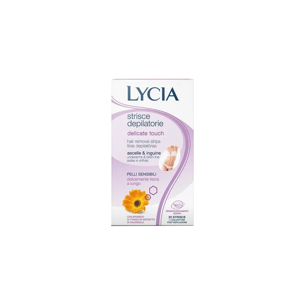 Lycia Delicate Touch Strisce Depilatorie Per Inguine E Ascelle 20 Strisce 