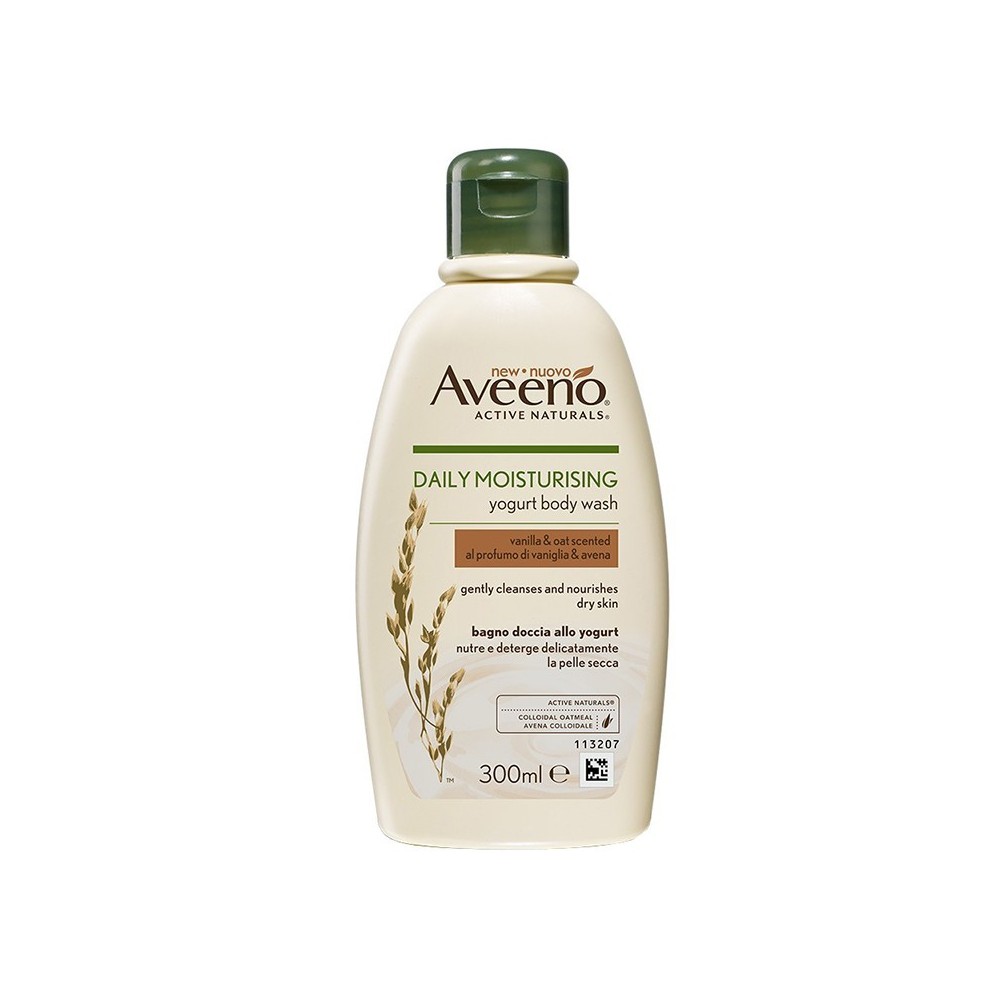Aveeno Daily Moisturising Bagnodoccia Idratante Allo Yogurt Al Profumo Di Vaniglia E Avena 300 ml 