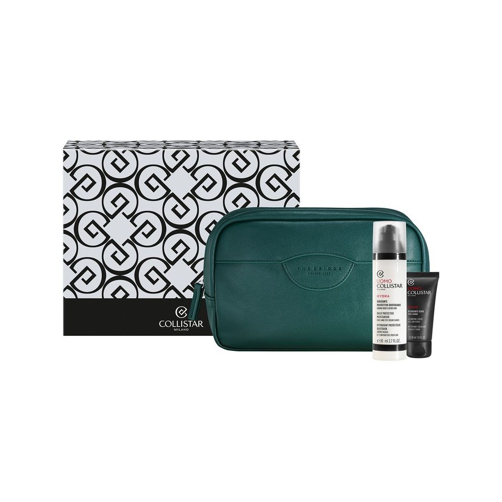 Collistar Idratante Protettivo Quotidiano Viso e Occhi + Detergente Scrub Viso e Barba Cofanetto Uomo 