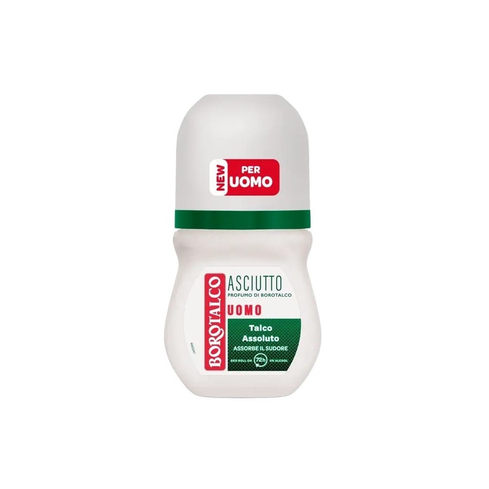 Borotalco Asciutto Talco Assoluto Deo Roll-On Uomo 50 ml 