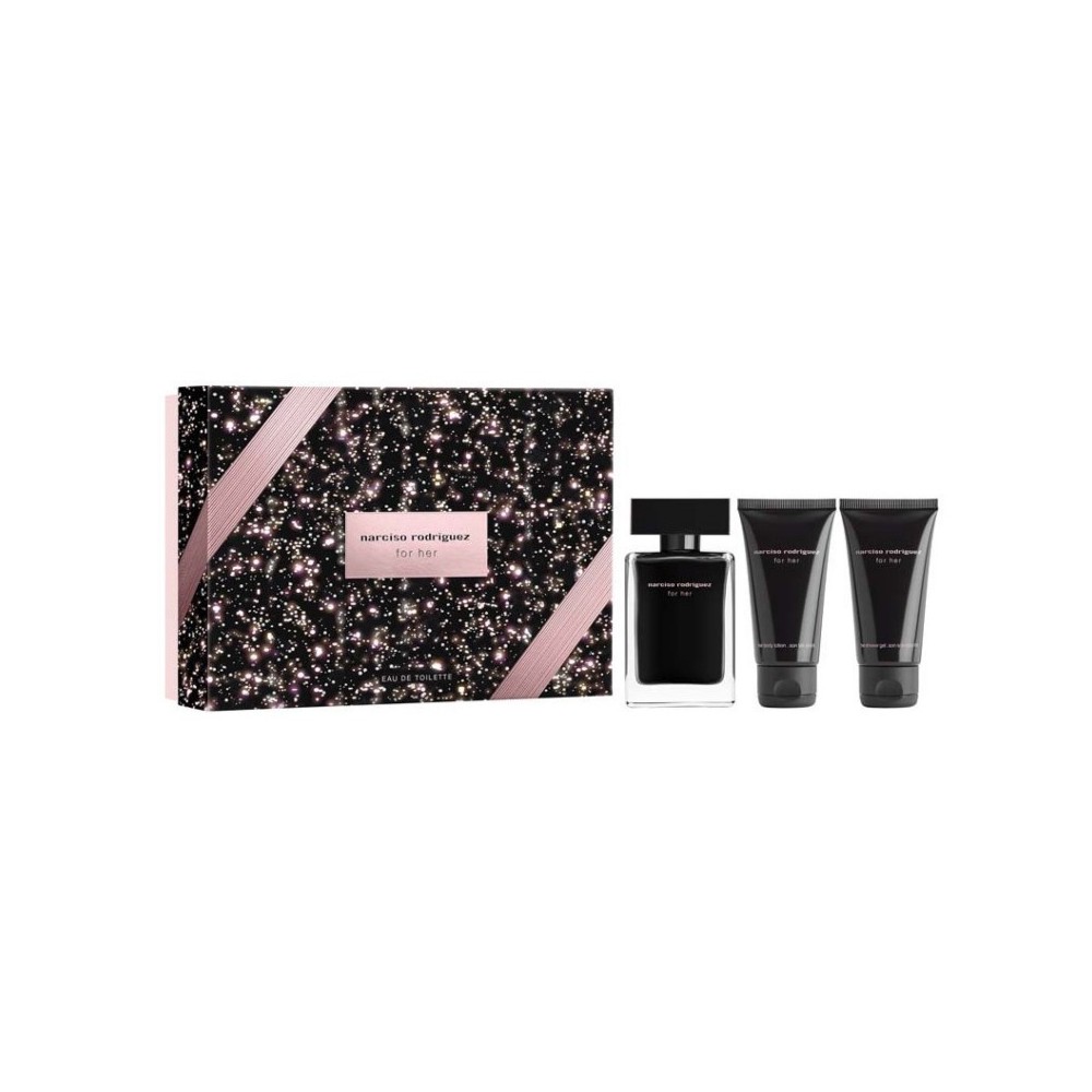 Narciso Rodriguez For Her Eau De Toilette 50 ml + Body Lotion + Shower Gel Cofanetto 