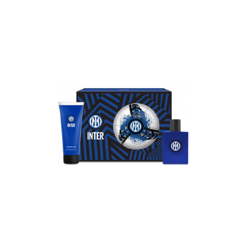 Inter Eau De Toilette Uomo 100 ml + Shower Gel 200 ml + Pallone Cofanetto 