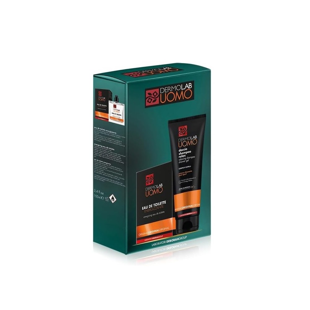 Dermolab Uomo Kit Doccia Shampoo Relax 250 ml + Eau De Toilette Energizzante 100 ml 
