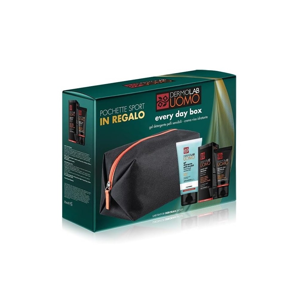 Dermolab Uomo Every Day Box Crema Viso Idratante 50 ml + Gel Detergente Pelli Sensibili 150 ml 