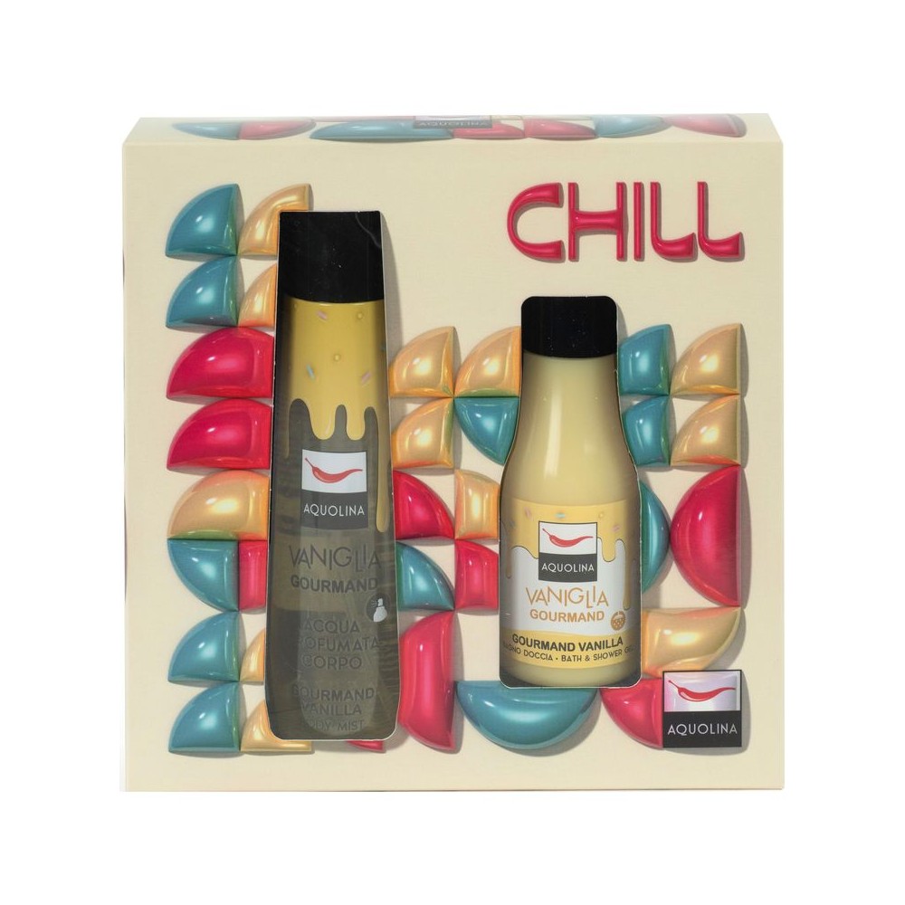Aquolina Chill Vaniglia Gourmand Acqua Profumata Corpo + Bagno Doccia Cofanetto 