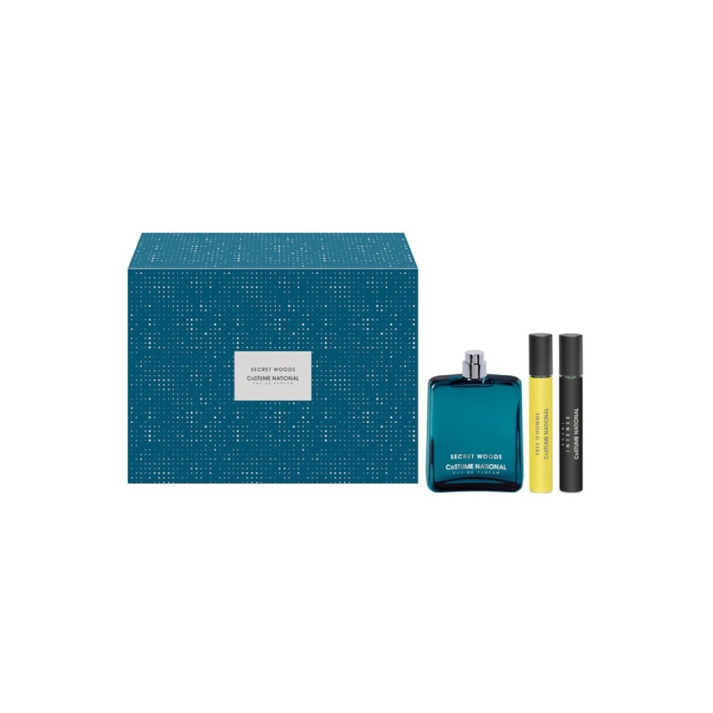 Costume National Secret Woods Eau De Parfum 100 ml + Free d'Homme EdP 7,5 ml + Scent Intense EdP 7,5 ml Cofanetto 