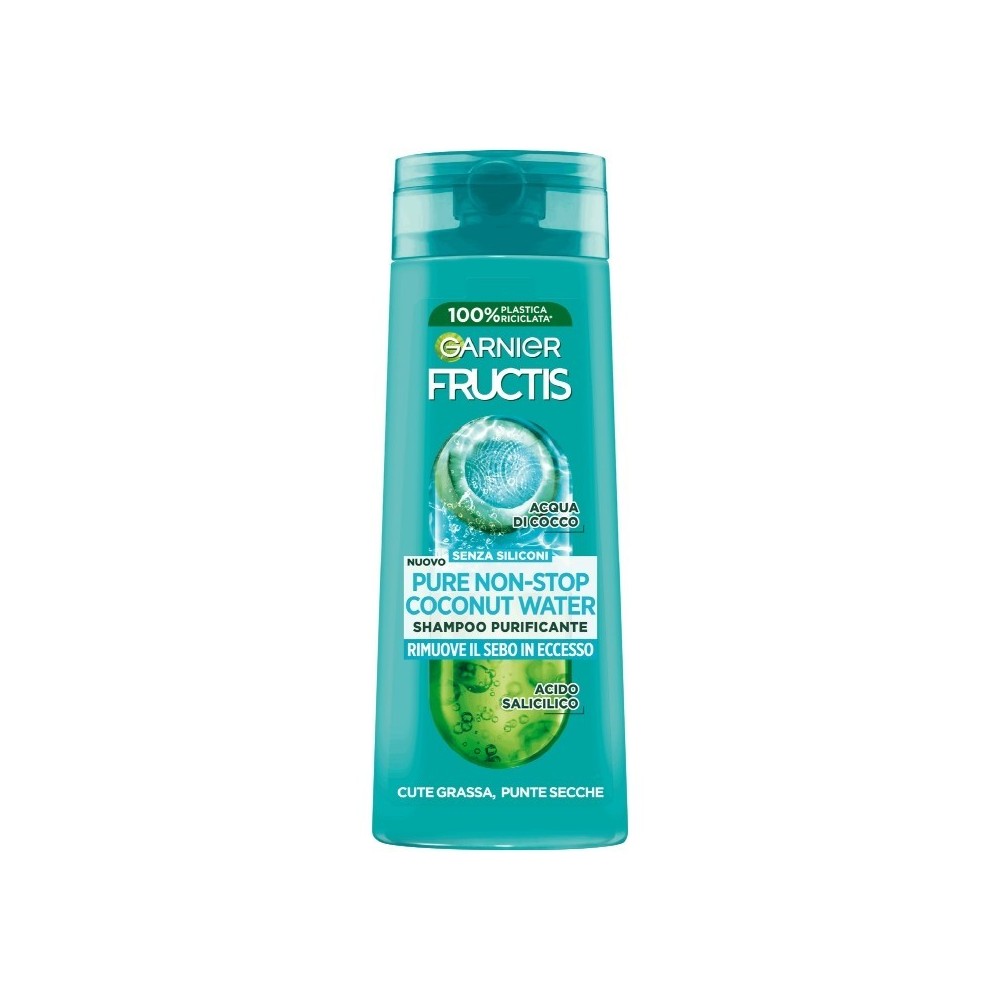 Garnier Fructis Pure Non-Stop Coconut Water Shampoo Purificante 250 ml 