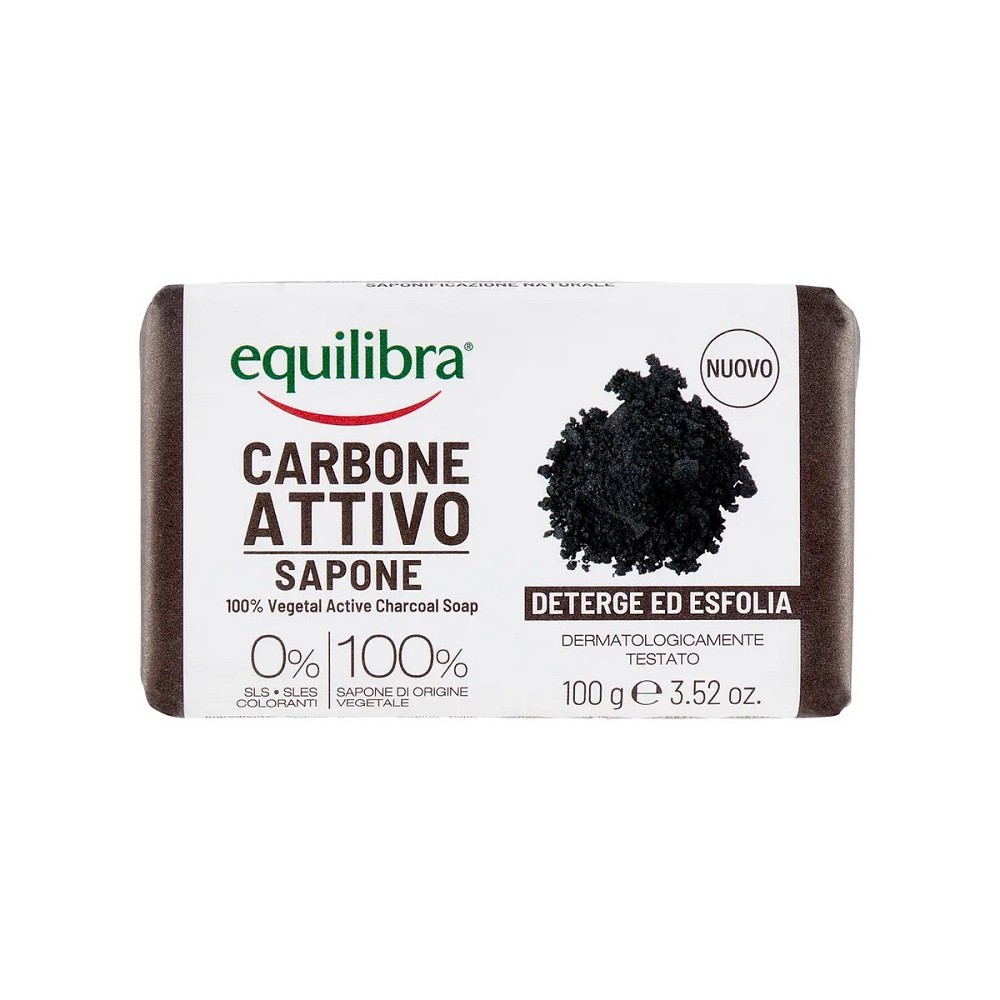 Equilibra Carbone Attivo Sapone Detergente Esfoliante 100 gr 