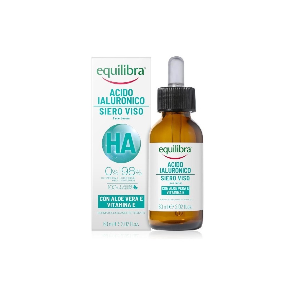Equilibra Acido Ialuronico Siero Viso Con Aloe Vera E Vitamina E 60 ml 