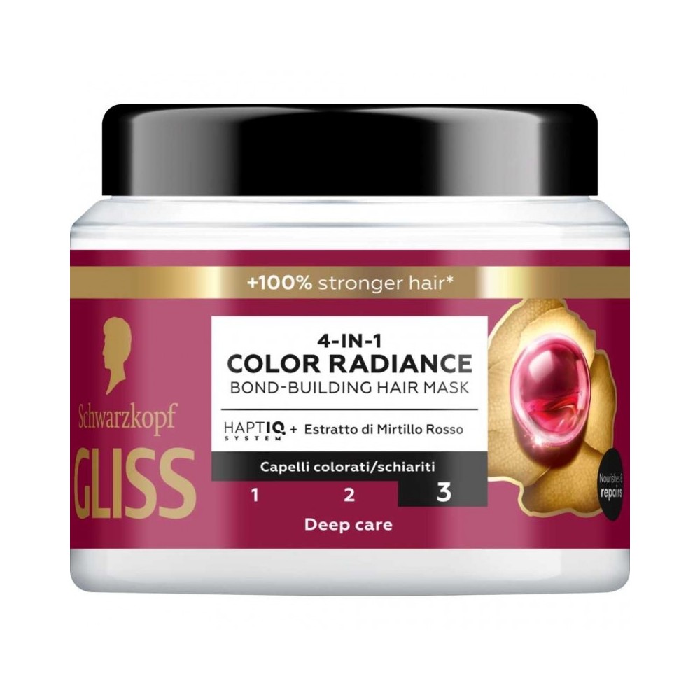 Schwarzkopf Gliss Color Radiance Maschera 4in1 Per Capelli Colorati 400 ml 