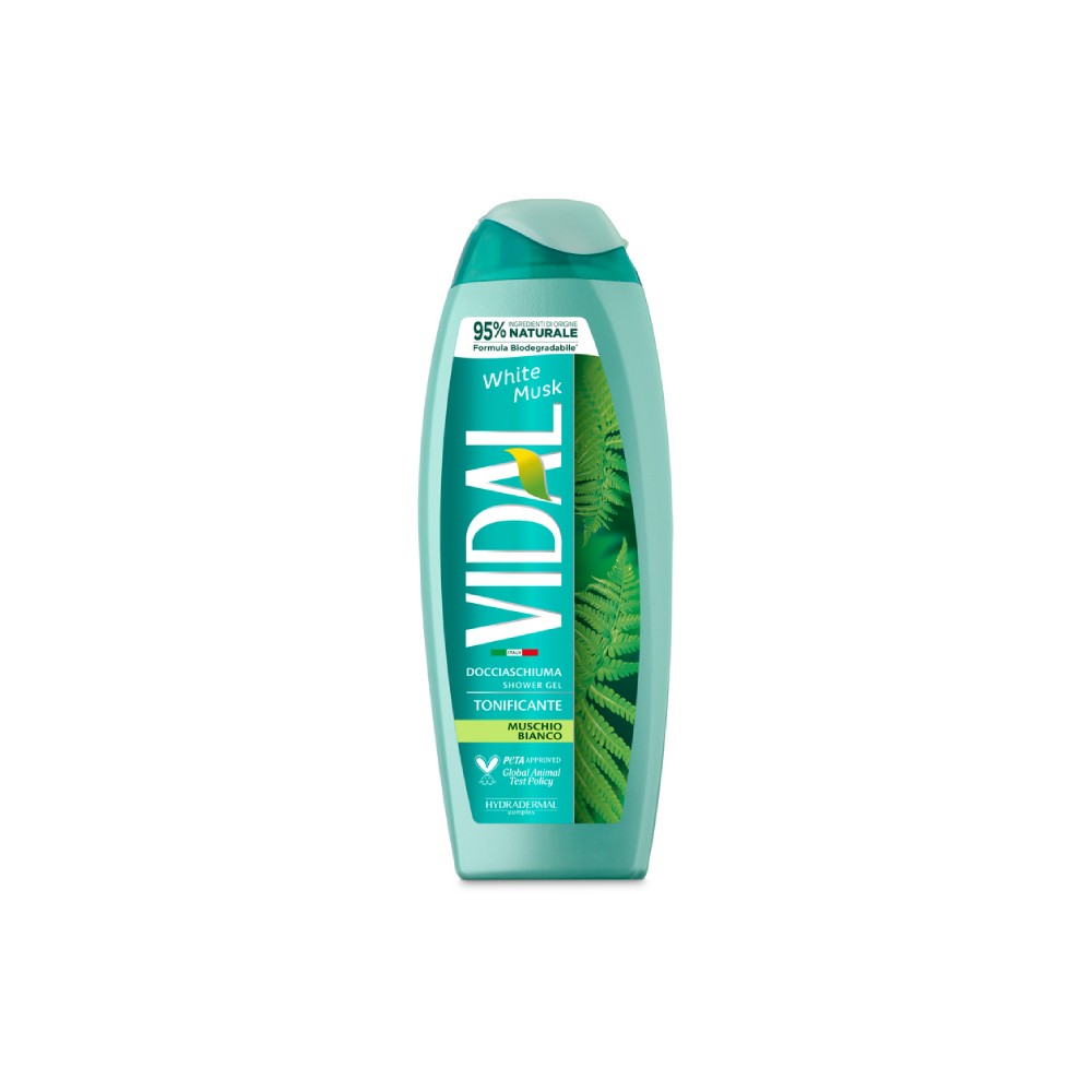 Vidal White Musk Docciaschiuma Tonificante Muschio Bianco 250 Ml 