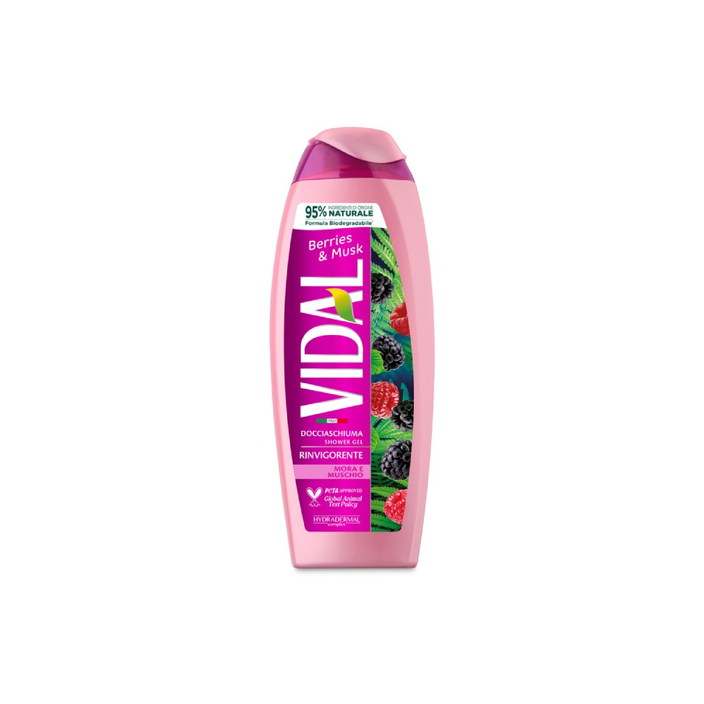 Vidal Berries & Musk Docciaschiuma Rinvigorente Mora E Muschio 250 Ml 