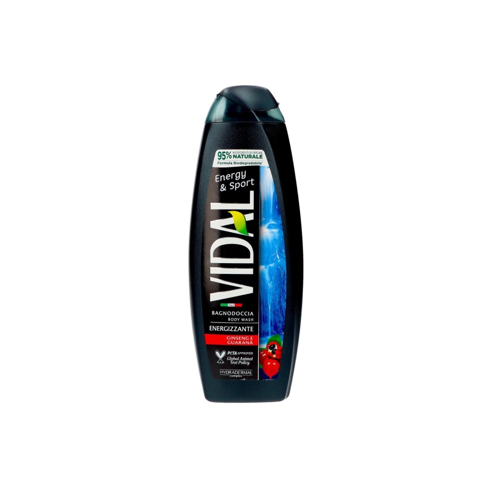 Vidal Energy & Sport Bagnodoccia Energizzante Ginseng E Guaranà 500 Ml 