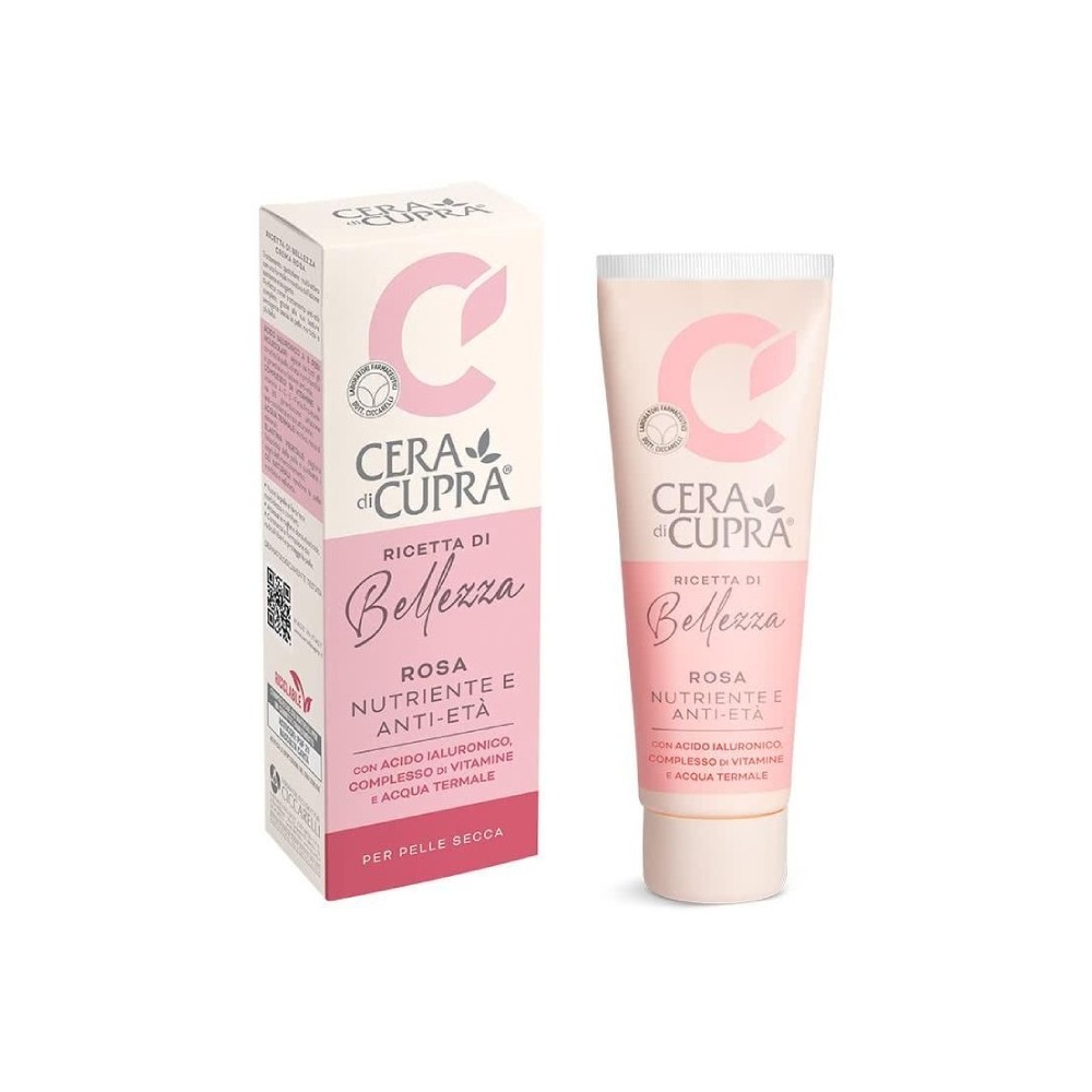 Cera Di Cupra Ricetta Di Bellezza Crema Viso Rosa Nutriente E Antietà Pelle Secca 75 ml 