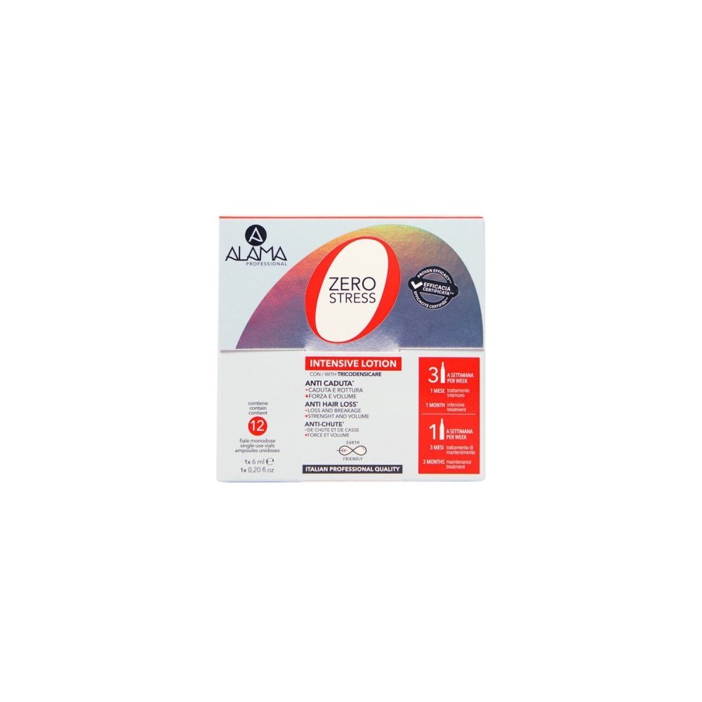 Alama Zero Stress Intensive Lotion Lozione Anticaduta 12 Fiale 
