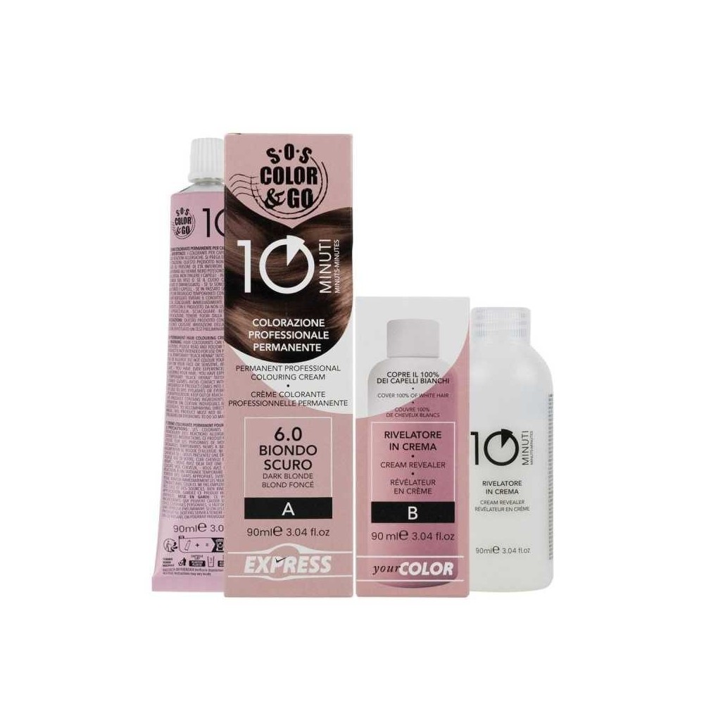 Alama Sos Color&Go Colorazione Permanente In 10 Minuti - 6.0 Biondo Scuro 