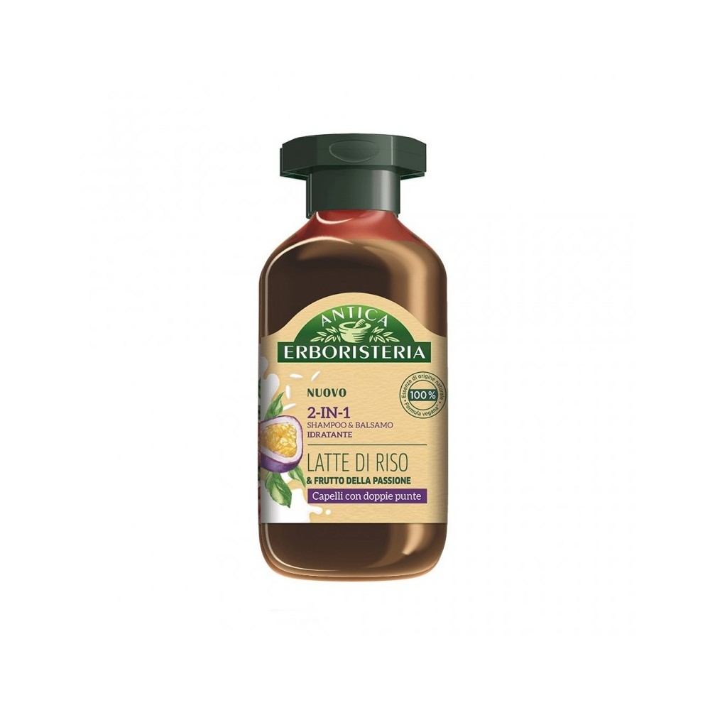 Antica Erboristeria 2in1 Shampoo E Balsamo Idratante Latte Di Riso E Frutto Della Passione 225 ml 