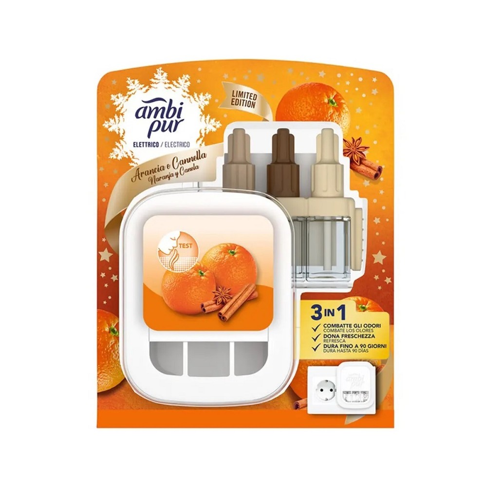 Ambi Pur Starter Kit 3Volution Diffusore Elettrico Con Ricarica - Arancia E Cannella 