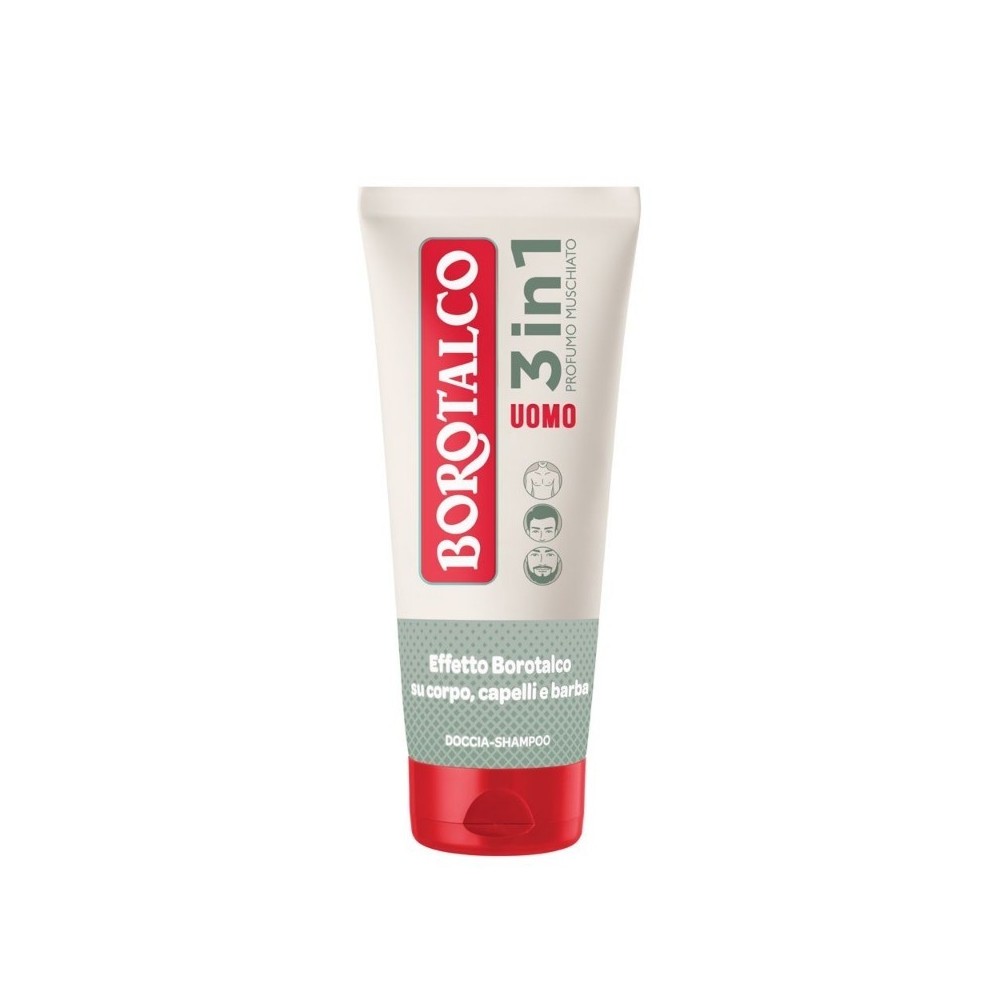 Borotalco Uomo Doccia-Shampoo 3 In 1 Profumo Muschiato 200 ml 