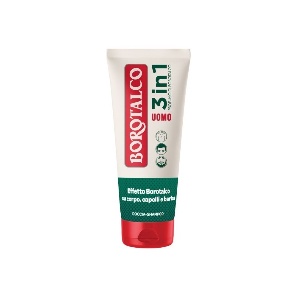 Borotalco Uomo Doccia-Shampoo 3 In 1 Profumo Di Borotalco 200 ml 