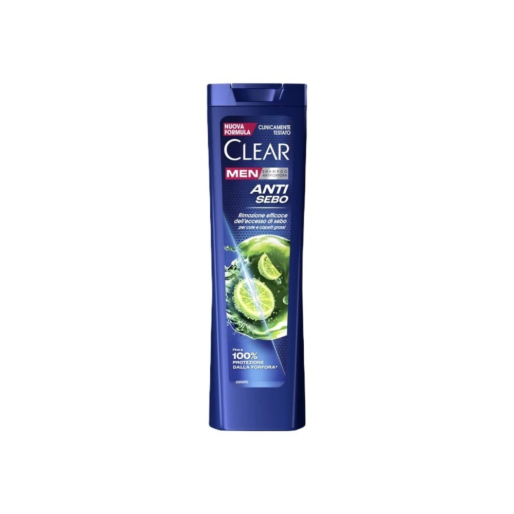 Clear Men Shampoo Antiforfora Anti Sebo Per Capelli Grassi 225 ml 