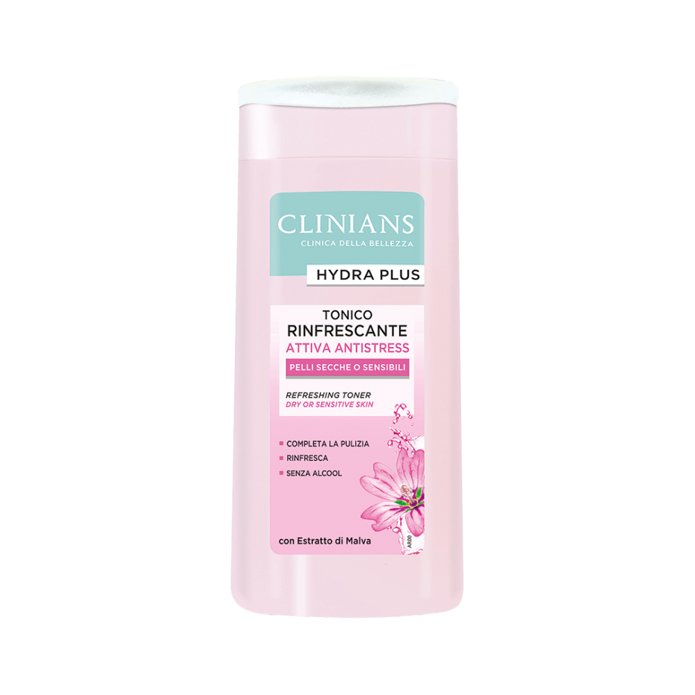 Clinians Hydra Plus Attiva Antistress Tonico Rinfrescante Pelli Secche o Sensibili 200 ml 