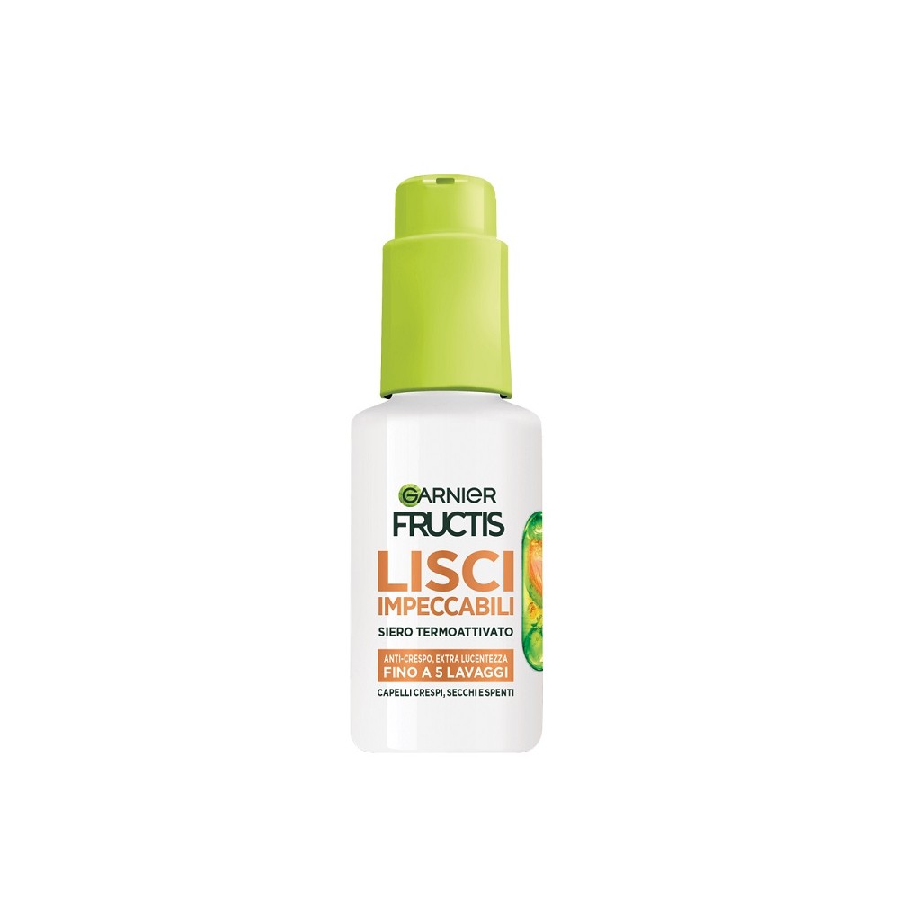 Garnier Fructis Lisci Impeccabili Siero Termoattivato Anti-Crespo Extra-Lucentezza 50 ml 