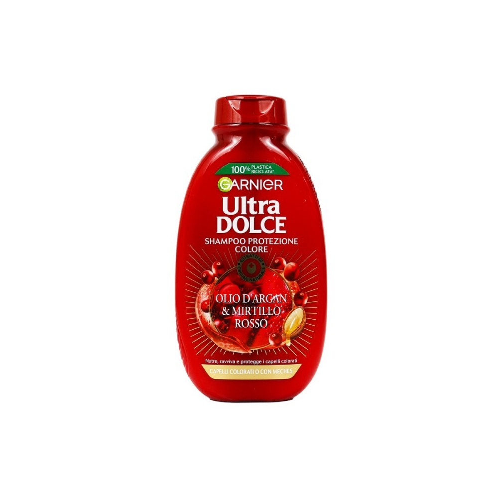 Garnier Ultra Dolce Shampoo Protezione Colore Olio Di Argan E Mirtillo Rosso 250 ml 
