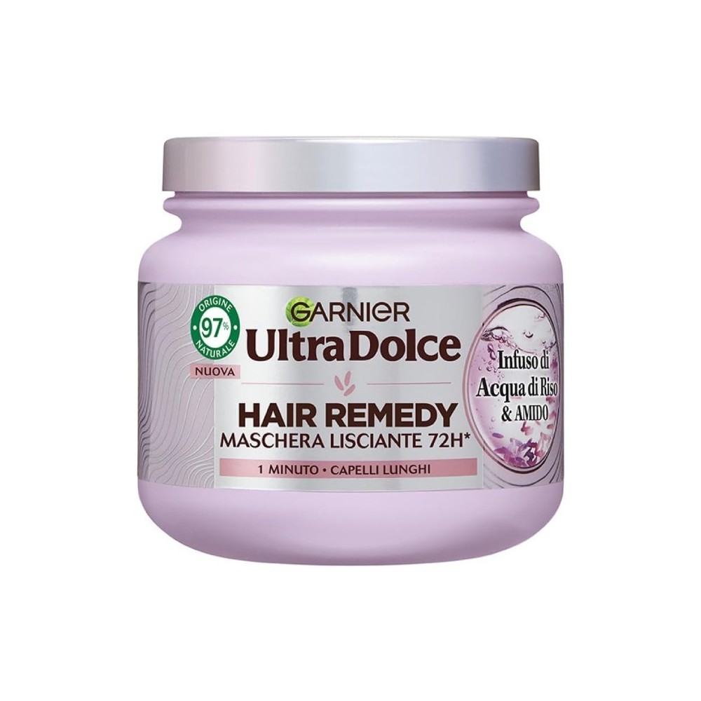 Garnier Ultra Dolce Hair Remedy Maschera Lisciante Acqua Di Riso & Amido 340 ml 