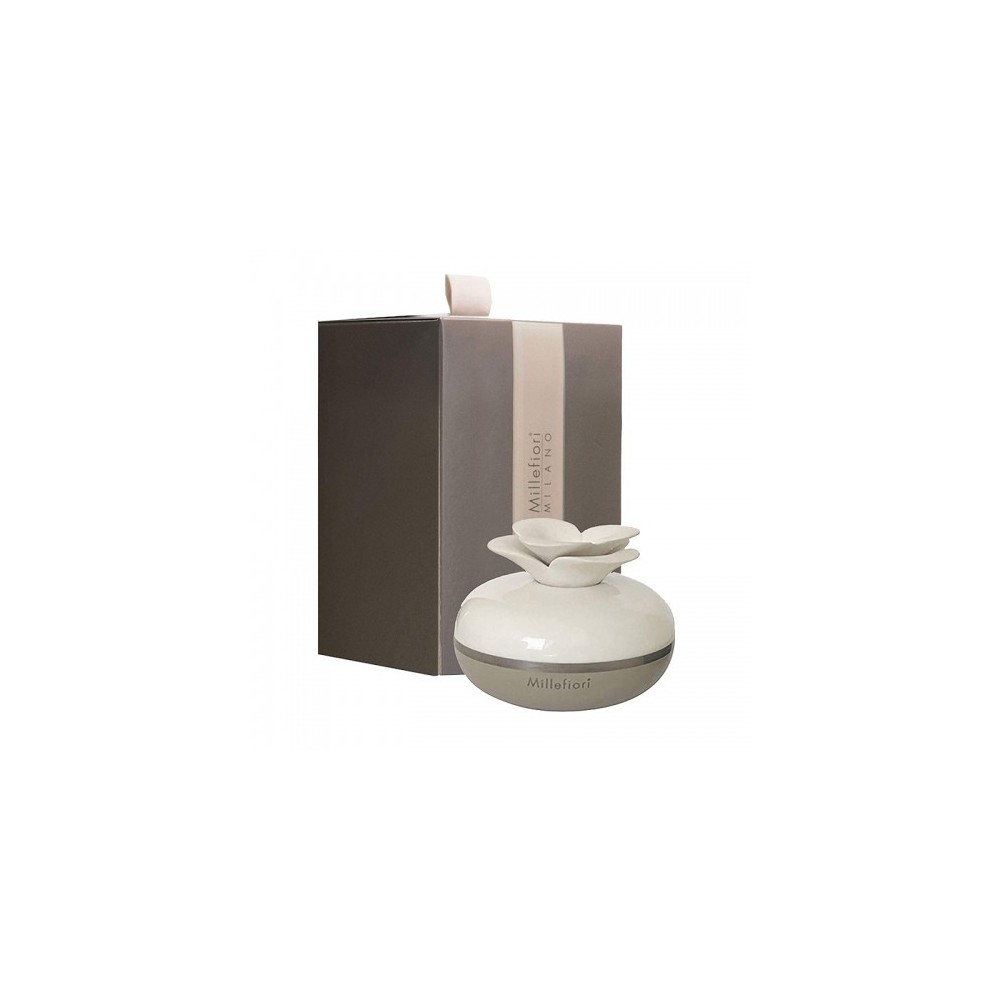 Millefiori Milano Air Design Fiore Diffusore In Ceramica Colore Tortora Da 130 Ml 