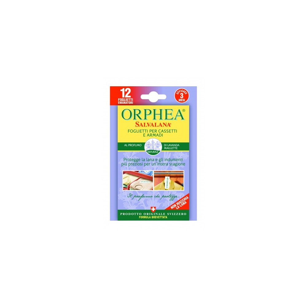 Orphea Salvalana Foglietti Per Cassetti E Armadi Al Profumo Di Lavanda Maillette 12 Foglietti 