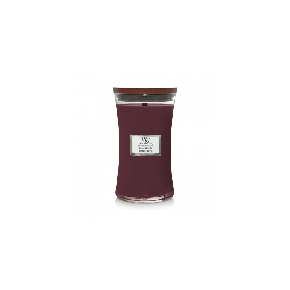 Woodwick Black Cherry Candela Profumata Clessidra Grande 609 G 