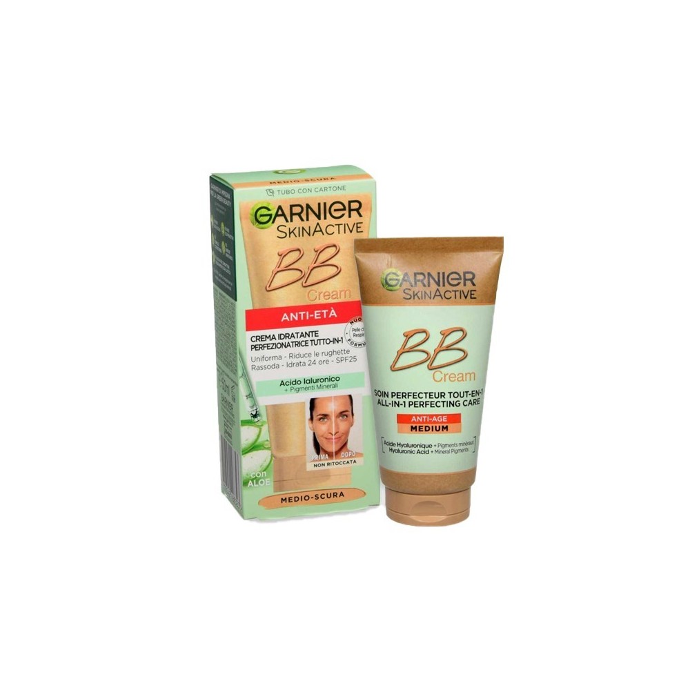 Garnier BB Cream Anti-Età Crema Idratante Perfezionatrice SPF25 - Medio-Scura 