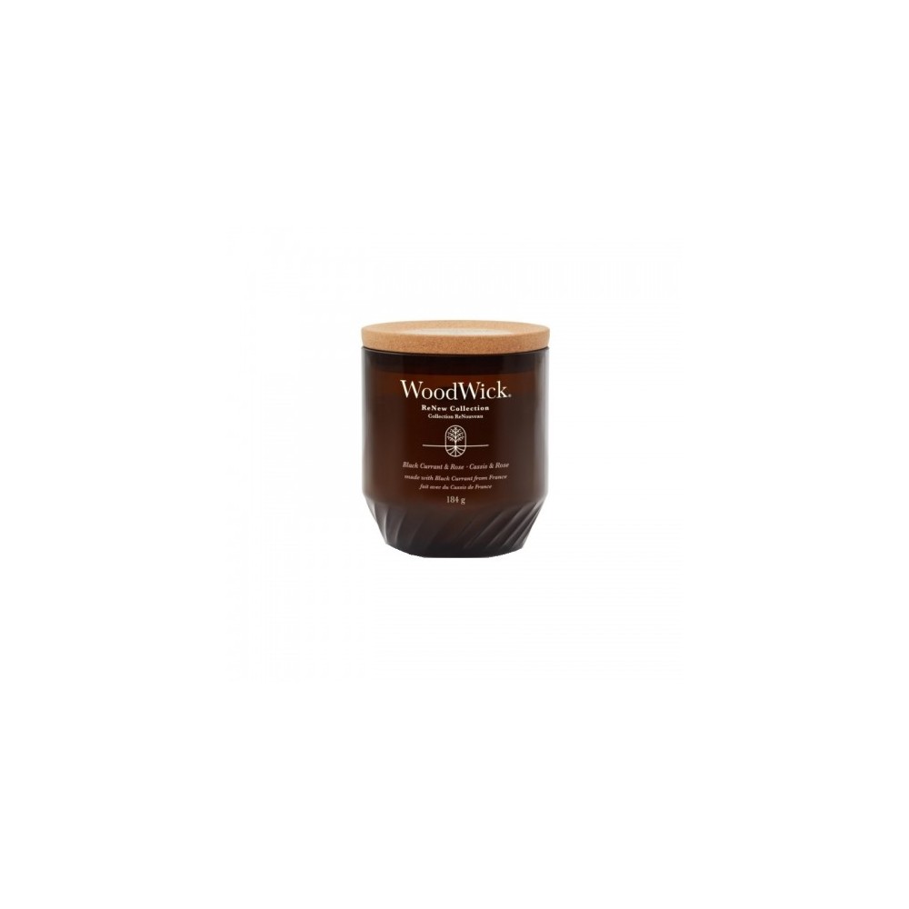 Woodwick Black Currant & Rose Candela Profumata Media 181 G 