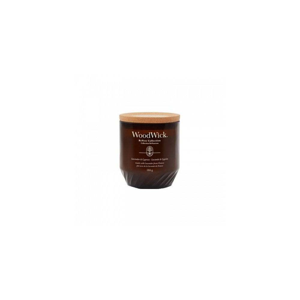 Woodwick Lavender & Cypress Candela Profumata Media 181 G 