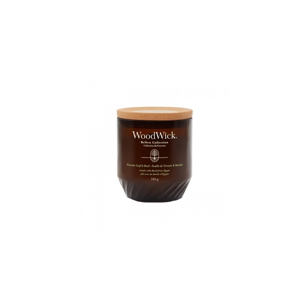Woodwick Tomato Leaf & Basil Candela Profumata Media 181 G 