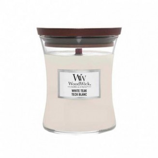 Woodwick White Teak Candela...