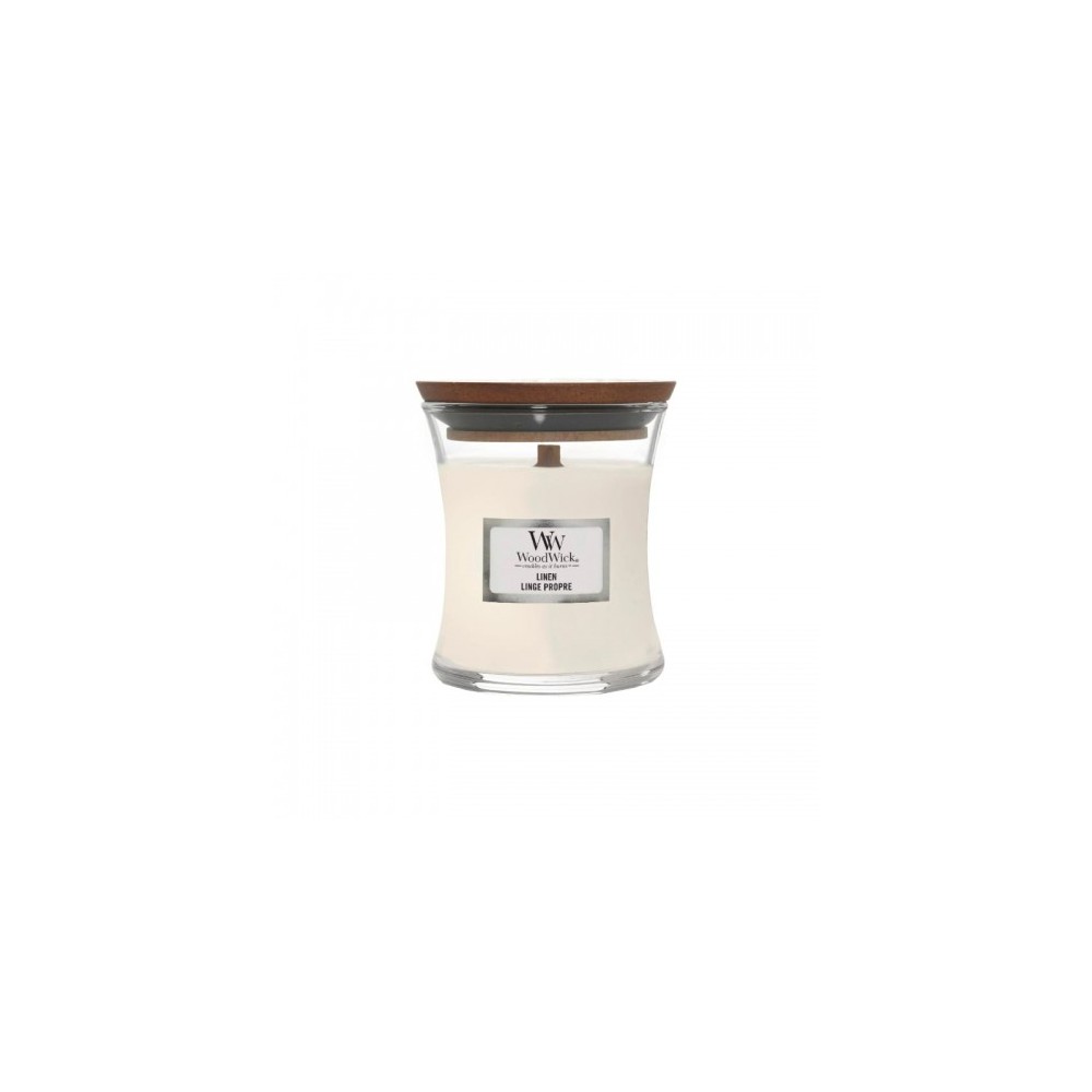 Woodwick Linen Candela Profumata Clessidra Small 85 G 