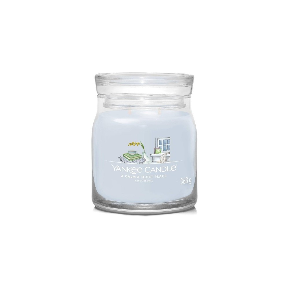 Yankee Candle A Calm & Quiet Place Candela Signature Jar Profumata Media 